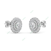 Double Halo Stud Earring STDO026